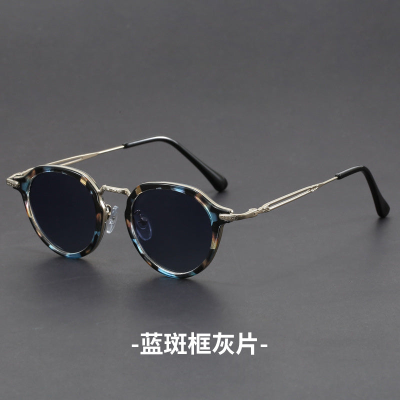 Metal Circle Frame Sunglasses UV Men And Women Sun Glasses