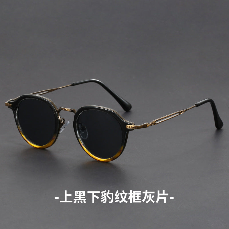Metal Circle Frame Sunglasses UV Men And Women Sun Glasses