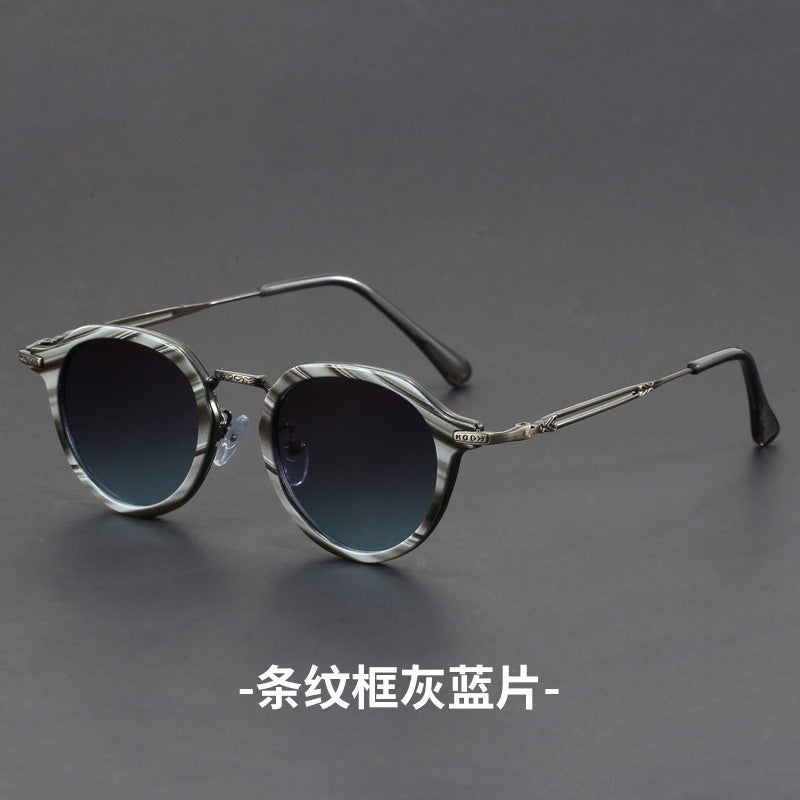 Metal Circle Frame Sunglasses UV Men And Women Sun Glasses