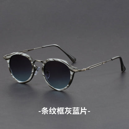 Metal Circle Frame Sunglasses UV Men And Women Sun Glasses